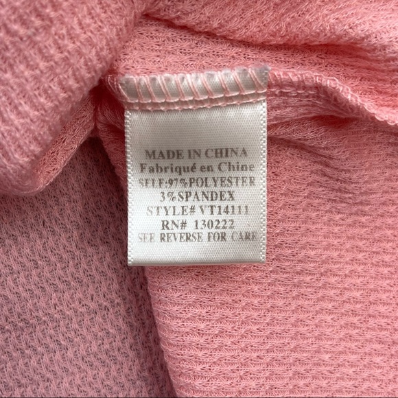 Very J | Blush Button Sleeve Top - Picture 6 of 6